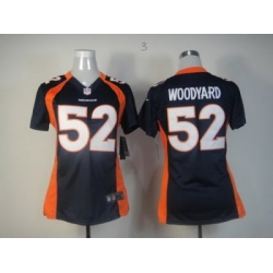 Women Nike Denver Broncos #52 Wesley Woodyard Blue Jerseys