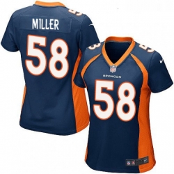 Womens Nike Denver Broncos 58 Von Miller Game Navy Blue Alternate NFL Jersey