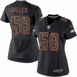 Womens Nike Denver Broncos 58 Von Miller Limited Black Impact NFL Jersey