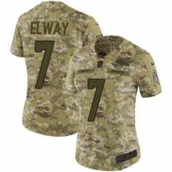 Womens Nike Denver Broncos 7 John Elway Limited Camo 2018 Salute to Service NFL Jersey