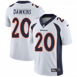 Youth Nike Denver Broncos 20 Brian Dawkins Elite White NFL Jersey