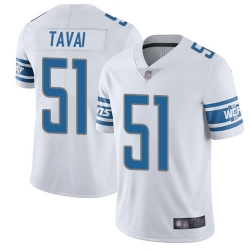 Lions 51 Jahlani Tavai White Men Stitched Football Vapor Untouchable Limited Jersey