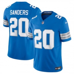 Men Detroit Lions 20 Barry Sanders Blue 2024 F U S E  Vapor Limited Stitched Jersey