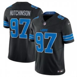 Men Detroit Lions 97 Aidan Hutchinson Black 2024 F U S E  2nd Alternate Vapor Limited Stitched Jersey