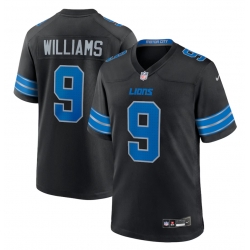 Men Detroit Lions Jameson Williams #9 Black Stitched Vapor Limited Jersey X