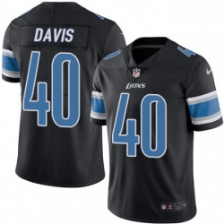 Men Nike Detroit Lions 40 Jarrad Davis Limited Black Rush Vapor Untouchable NFL Jersey