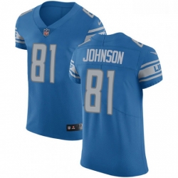 Men Nike Detroit Lions 81 Calvin Johnson Light Blue Team Color Vapor Untouchable Elite Player NFL Jersey