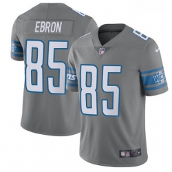 Men Nike Detroit Lions 85 Eric Ebron Limited Steel Rush Vapor Untouchable NFL Jersey