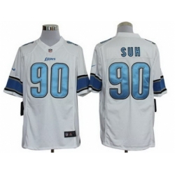 Nike Detroit Lions 90 Ndamukong Suh White Limited NFL Jersey