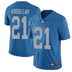 Nike Lions #21 Ameer Abdullah Blue Throwback Mens Stitched NFL Vapor Untouchable Limited Jersey