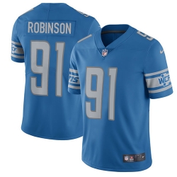 Nike Lions #91 Ashawn Robinson Blue Team Color Mens Stitched NFL Vapor Untouchable Limited Jersey