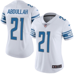 Nike Lions #21 Ameer Abdullah White Womens Stitched NFL Limited Jersey