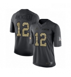 Youth Detroit Lions 12 Danny Amendola Limited Black 2016 Salute to Service Football Jersey