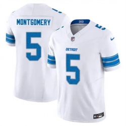 Youth Detroit Lions 5 David Montgomery White 2024 F U S E Vapor Limited Stitched Jersey