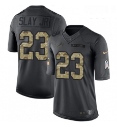 Youth Nike Detroit Lions 23 Darius Slay Jr Limited Black 2016 Salute to Service NFL Jersey