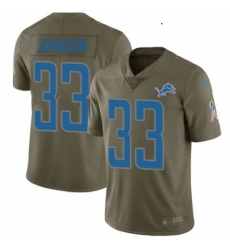 Youth Nike Detroit Lions 33 Kerryon Johnson Limited Olive 2017 Salute to Service NFL Jersey