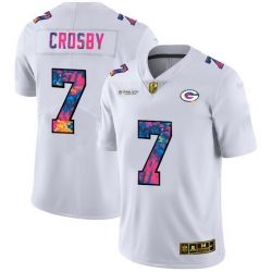 Green Bay Green Bay Green Bay Green Bay Packers 7 Mason Crosby Men White Nike Multi Color 2020 NFL Crucial Catch Limited NFL Jersey