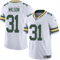 Men Green Bay Packers 31 Emanuel Wilson White Vapor Limited Stitched Football Jersey