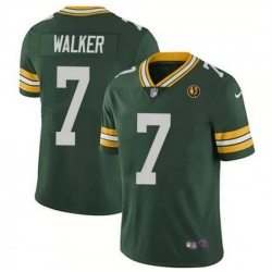 Men Green Bay Packers 7 Quay Walker Green Vapor Limited Throwback Stitched Football Jersey