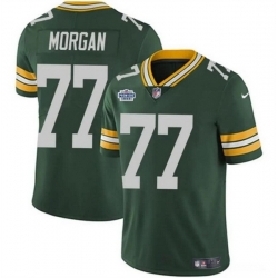 Men Green Bay Packers 77 Jordan Morgan Green 2024 Draft Vapor Limited Stitched Football Jersey