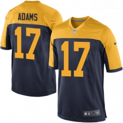 Men Nike Green Bay Packers 17 Davante Adams Game Navy Blue Alternate NFL Jersey