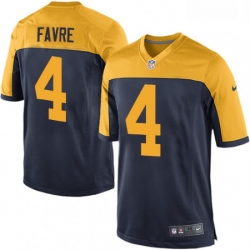 Men Nike Green Bay Packers 4 Brett Favre Game Navy Blue Alternate NFL Jersey