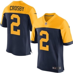 Nike Green Bay Packers #2 Mason Crosby Navy Blue Alternate Men 27s Stitched NFL New Elite Jersey