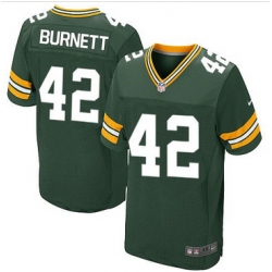 Nike Green Bay Packers #42 Morgan Burnett Green Team Color Mens Stitched NFL Elite Jersey