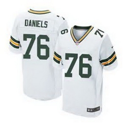 Nike Green Bay Packers #76 Mike Daniels White Mens Stitched NFL Elite Jersey