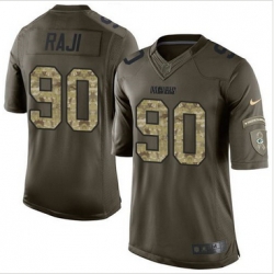 Nike Green Bay Packers #90 B J  Raji Green Men 27s Stitched NFL Limited Salute To Service Jersey