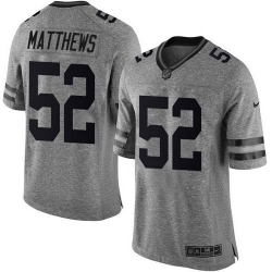 Nike Packers #52 Clay Matthews Gray Mens Stitched NFL Limited Gridiron Gray Jersey