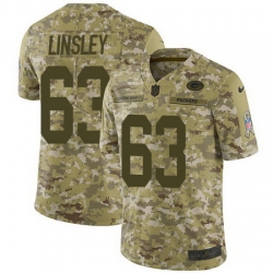 Nike Packers #63 Corey Linsley Camo Mens Stitched NFL Limited 2018 Salute To Service Jersey