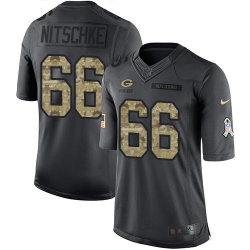 Nike Packers #66 Ray Nitschke Black Mens Stitched NFL Limited 2016 Salute To Service Jersey