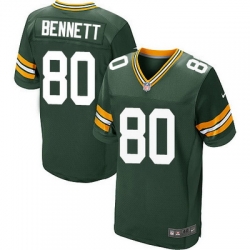 Nike Packers #80 Martellus Bennett Green Team Color Mens Stitched NFL Elite Jersey