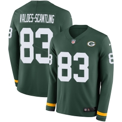 Nike Packers #83 Marquez Valdes Scantling Green Team Color Men Stitched NFL Limited Therma Long Sleeve Jersey