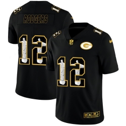 Packers 12 Aaron Rodgers Black Jesus Faith Edition Limited Jersey