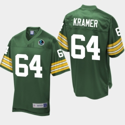 mens packers jerry kramer green hall of fame pro line jersey