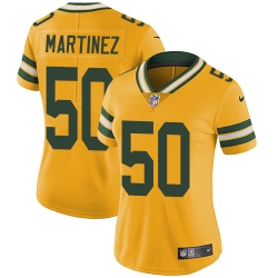 Nike Packers #50 Blake Martinez Yellow Womens Stitched NFL Limited Rush Jersey