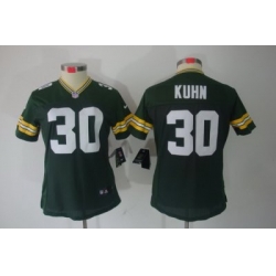 Women Nike Green Bay Packers #30 John Kuhn Green Color[NIKE LIMITED Jersey]