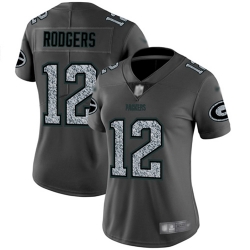 Women Packers 12 Aaron Rodgers Gray Static Stitched Football Vapor Untouchable Limited Jersey