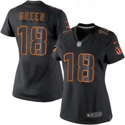 Womens Nike Cincinnati Bengals 18 AJ Green Limited Black Impact NFL Jersey