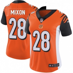 Womens Nike Cincinnati Bengals 28 Joe Mixon Elite Orange Alternate NFL Jersey