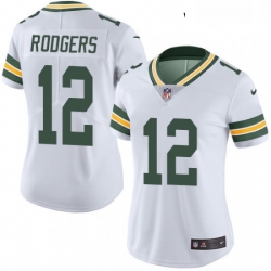 Womens Nike Green Bay Packers 12 Aaron Rodgers White Vapor Untouchable Limited Player NFL Jersey