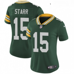 Womens Nike Green Bay Packers 15 Bart Starr Elite Green Team Color NFL Jersey