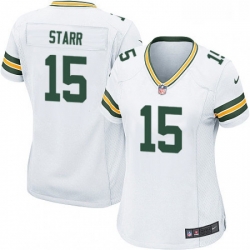 Womens Nike Green Bay Packers 15 Bart Starr Game White NFL Jersey