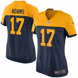 Womens Nike Green Bay Packers 17 Davante Adams Limited Navy Blue Alternate NFL Jersey