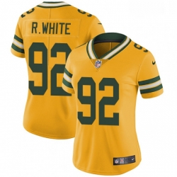 Womens Nike Green Bay Packers 92 Reggie White Limited Gold Rush Vapor Untouchable NFL Jersey