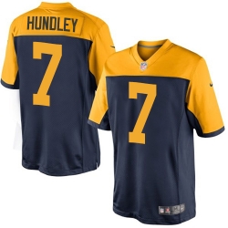 Youth Nike Packers #7 Brett Hundley Limited Navy Blue Alternate NFL Jersey