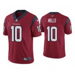 Men Houston Texans 10 Davis Mills Red Vapor Untouchable Limited Stitched Jersey