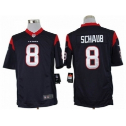 Nike Houston Texans 8 Matt Schaub Blue LIMITED NFL Jersey